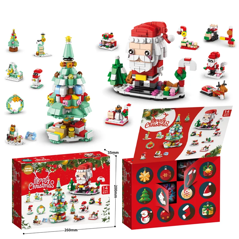 Christmas Building Blocks Set Box Kids Toys