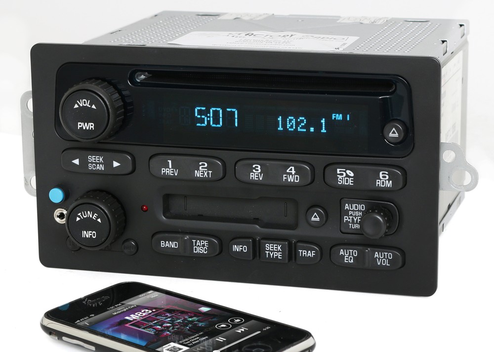Chevy GMC 2005-09 Truck AM FM CD CS Radio w Aux Input & Bluetooth Music 10359566