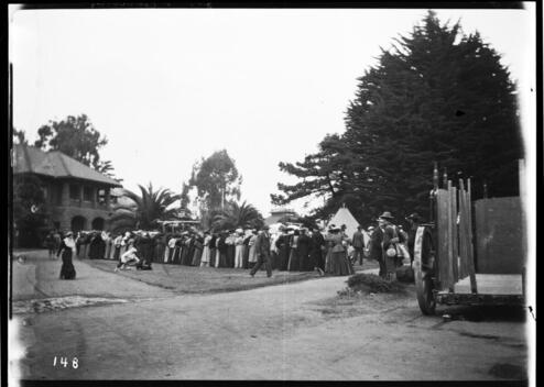 Refugee Camp Showing A Crowd Of Refugees San Francisco 1906 Califo - Old Photo