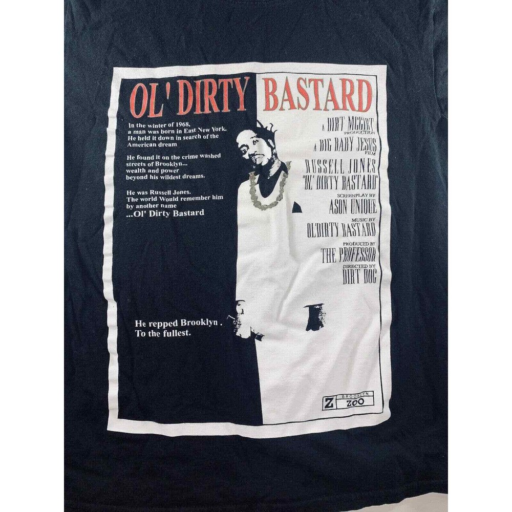 Vintage Wu-Tang Clan ODB Scarface Rap Tee Men's Small Rare Hip Hop