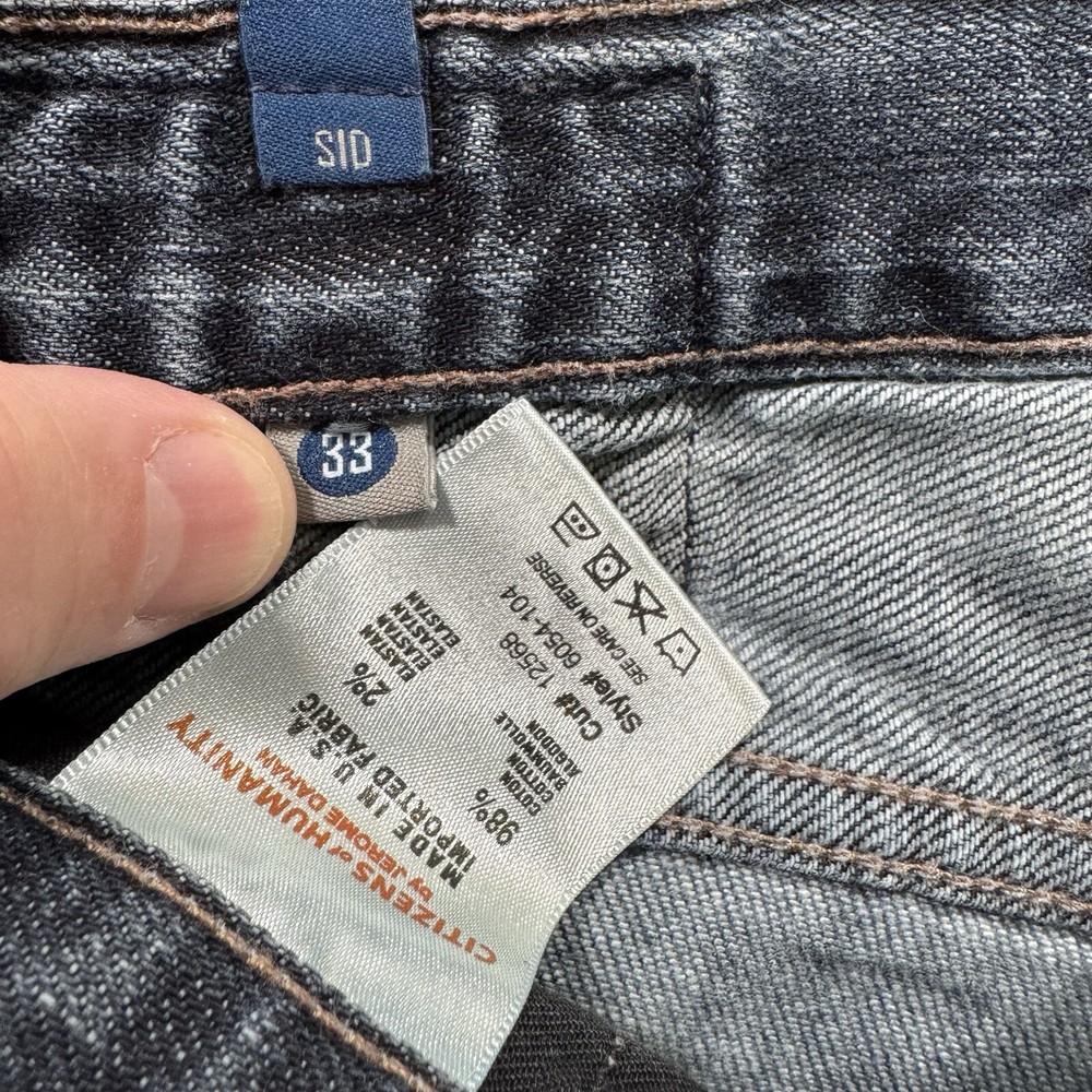 Citizens Of Humanity Men’s 33x28 Sid Straight Leg Dark Stretch Denim Jeans Hem