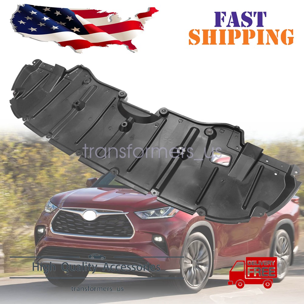 514410E100 For 2020-2023 Toyota Highlander Front Engine Splash Shields Black
