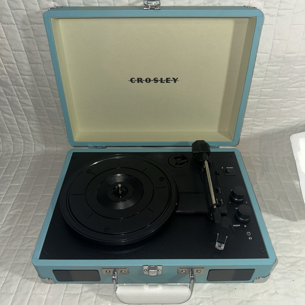 Crosley Cruiser Deluxe 3 Spd Bluetooth Spkr/ Record Player Cr8005d-tu Turquoise
