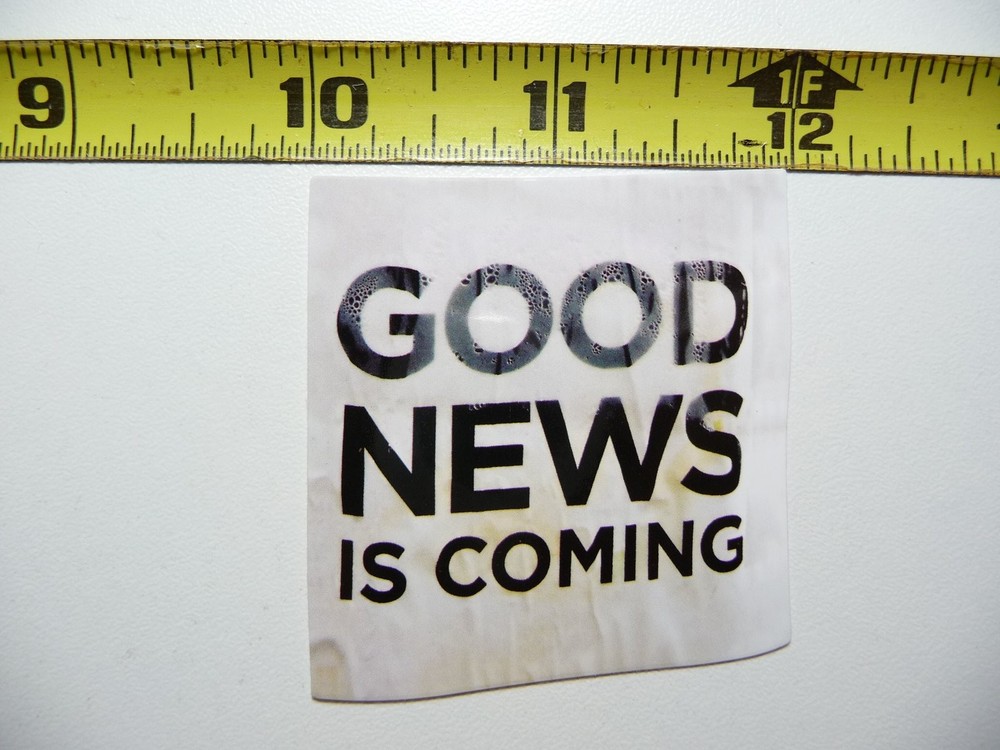Good News Is Coming Motivational Sticker Decal for Scrapbooking