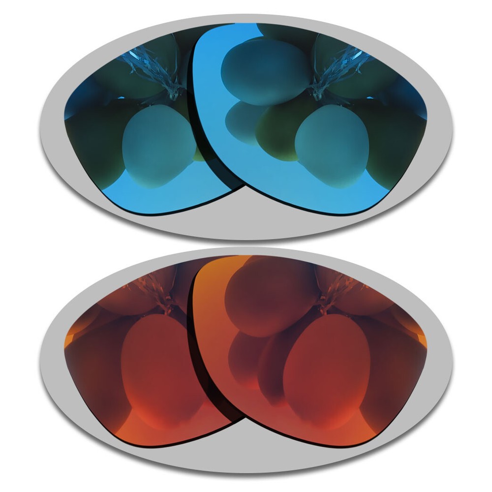 Sky Blue&Fire Red Lenses Replacement For-Rondo BMD005 Polarized