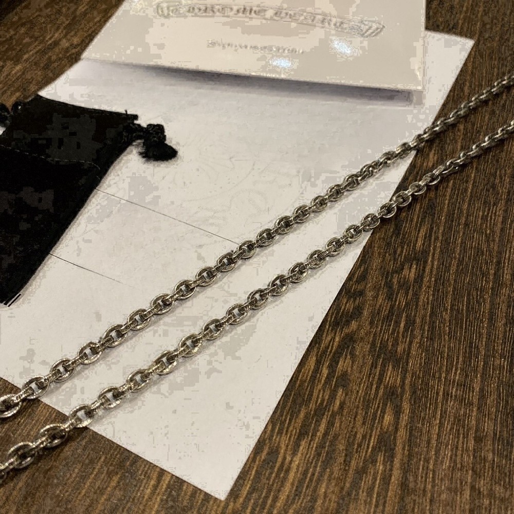 Chrome hearts silver paper chain necklace 55cm