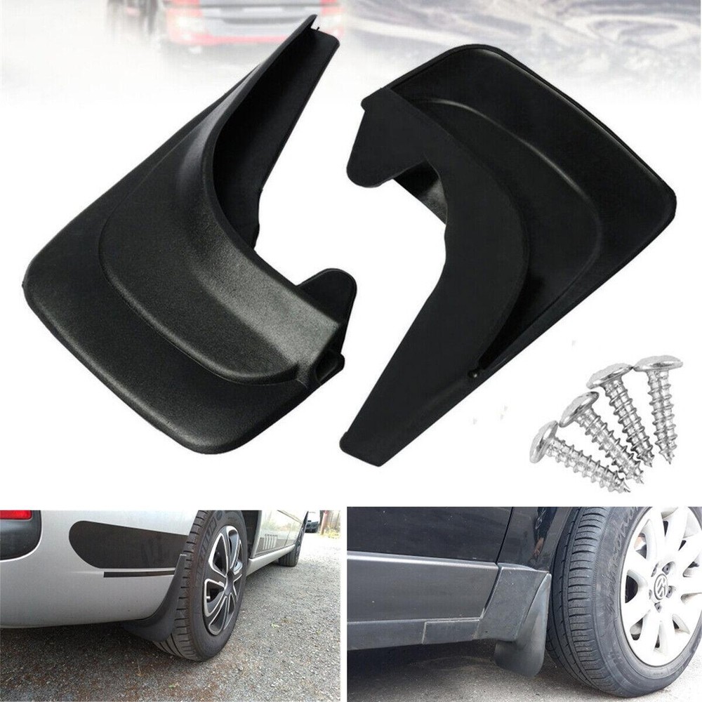 4x Car Front & Rear Fender Mud Flaps Splash Guards Mudguards Black ABS Plastic