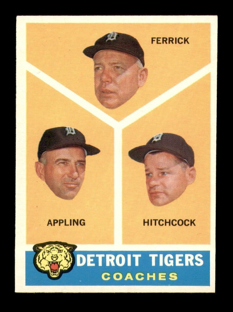 1960 Topps #461 Detroit Tigers Coaches NM-MT Condition OBGcards Vintage Baseball