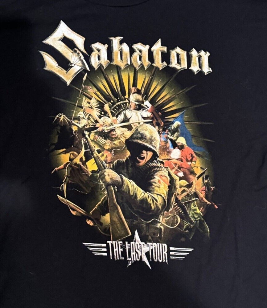 Sabaton The Last Tour 2017 T-shirt Black Short Sleeve All Sizes S-4XL