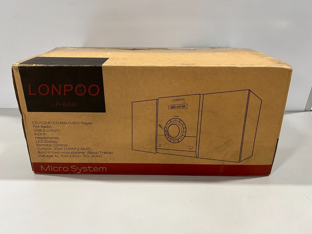 Lonpoo LP-886 Compact Stereo System Bluetooth