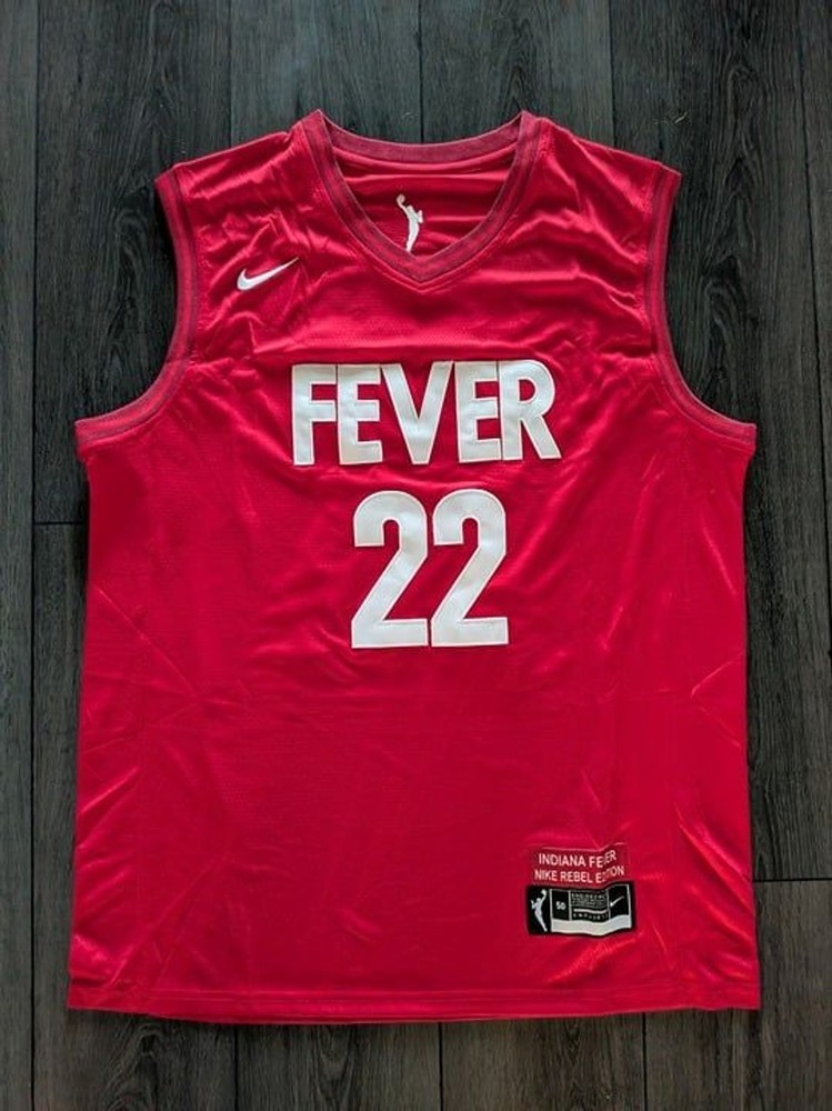 Caitlin Clark #22 Indiana Fever Red Rebel Edition Stitched Jersey Size Large 50