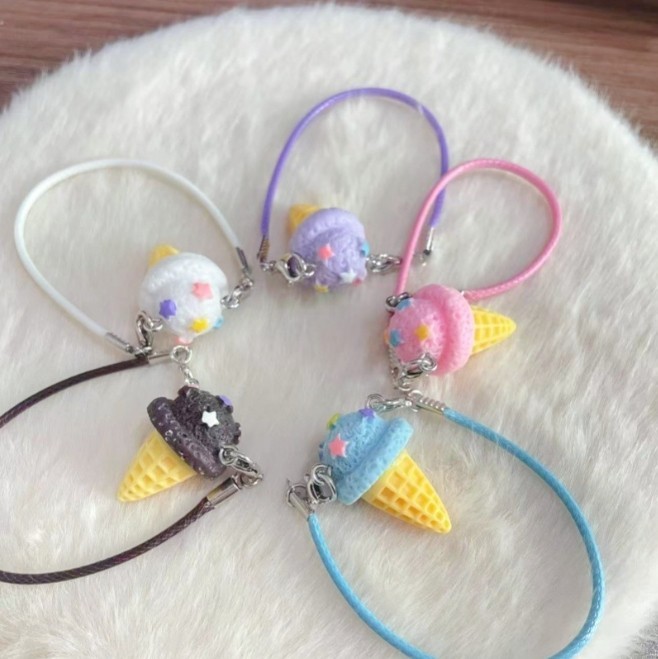 Labubu Ice Cream Pendant for POP MART Plush Doll Outfits
