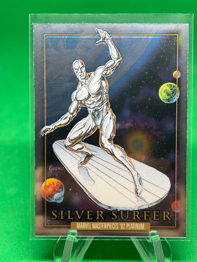 2024 Skybox Marvel Masterpieces 92 Platinum #90 Silver Surfer Base Card