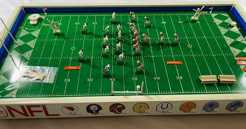 Rare Vintage 1969 Tudor NFL Electric Football #619 Game Bears vs Cardinals-Works