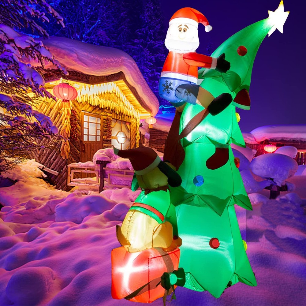Funny Christmas Inflatable Christmas Tree, Blow Up Christmas Tree Outdoor Chr...