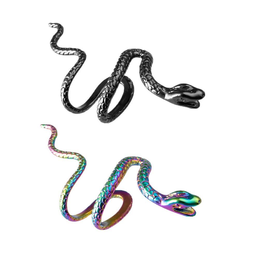 Snake Ear Cuff for Men and Women Non-Piercing Punk Goth Cool Ear Wrap Jewelry