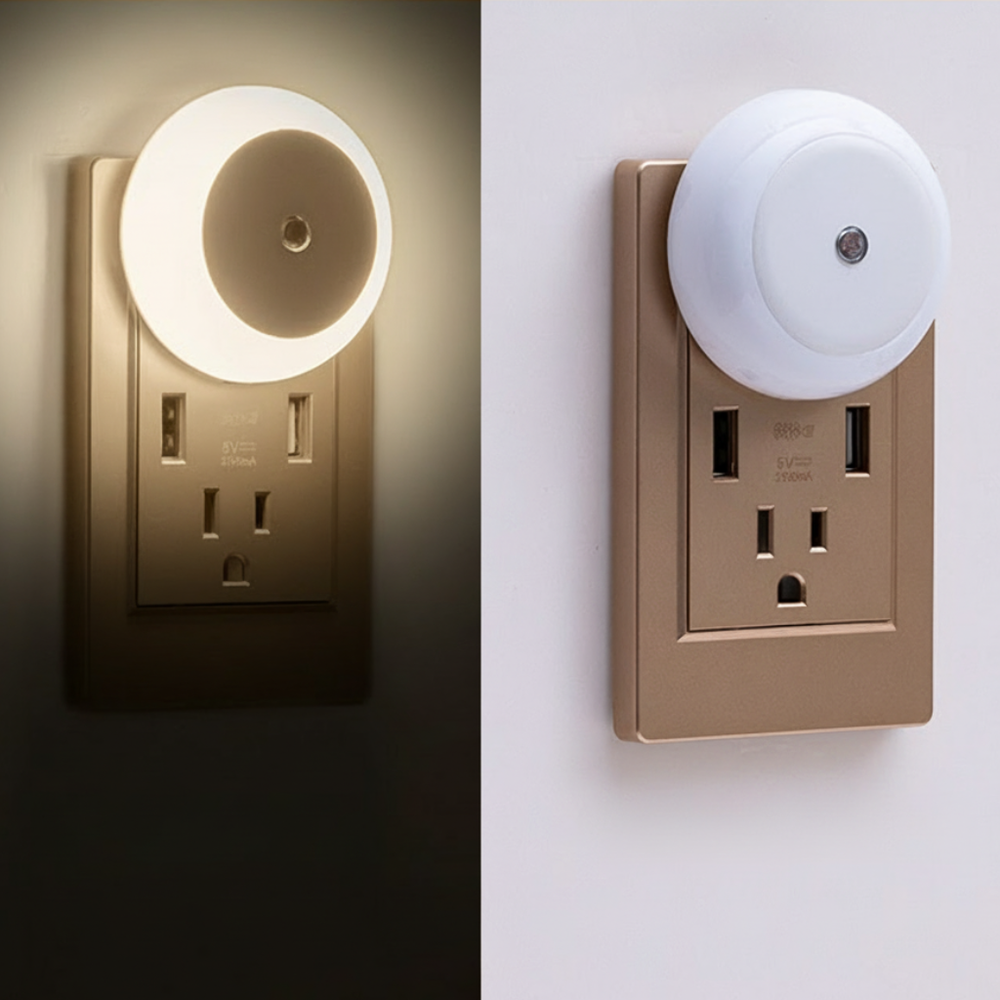 Night Lights Plug into Wall, Dusk to Dawn Sensor Warm White, 2 Pack Nightlight