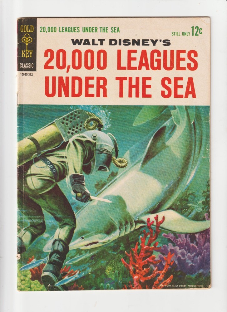 20,000 LEAGUES UNDER THE SEA  GOLD KEY COMIC  DISNEY MOVIE COVER