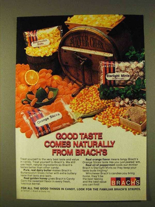 1979 Brach's Candy Ad - Good Taste Comes Naturally