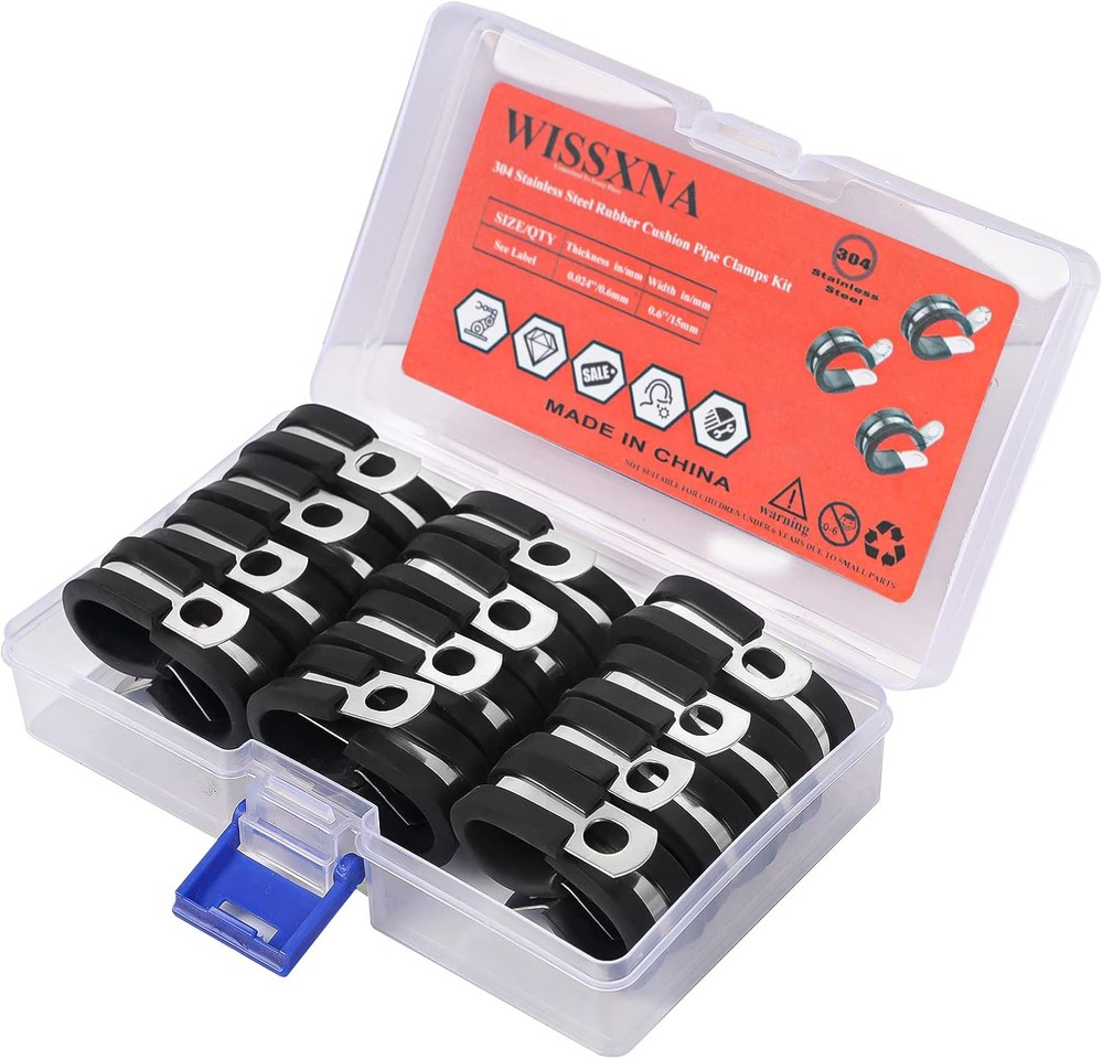 3/8'' Wire Cable Clamps Set-Stainless Steel 3/8'', 3/8''(28pack)