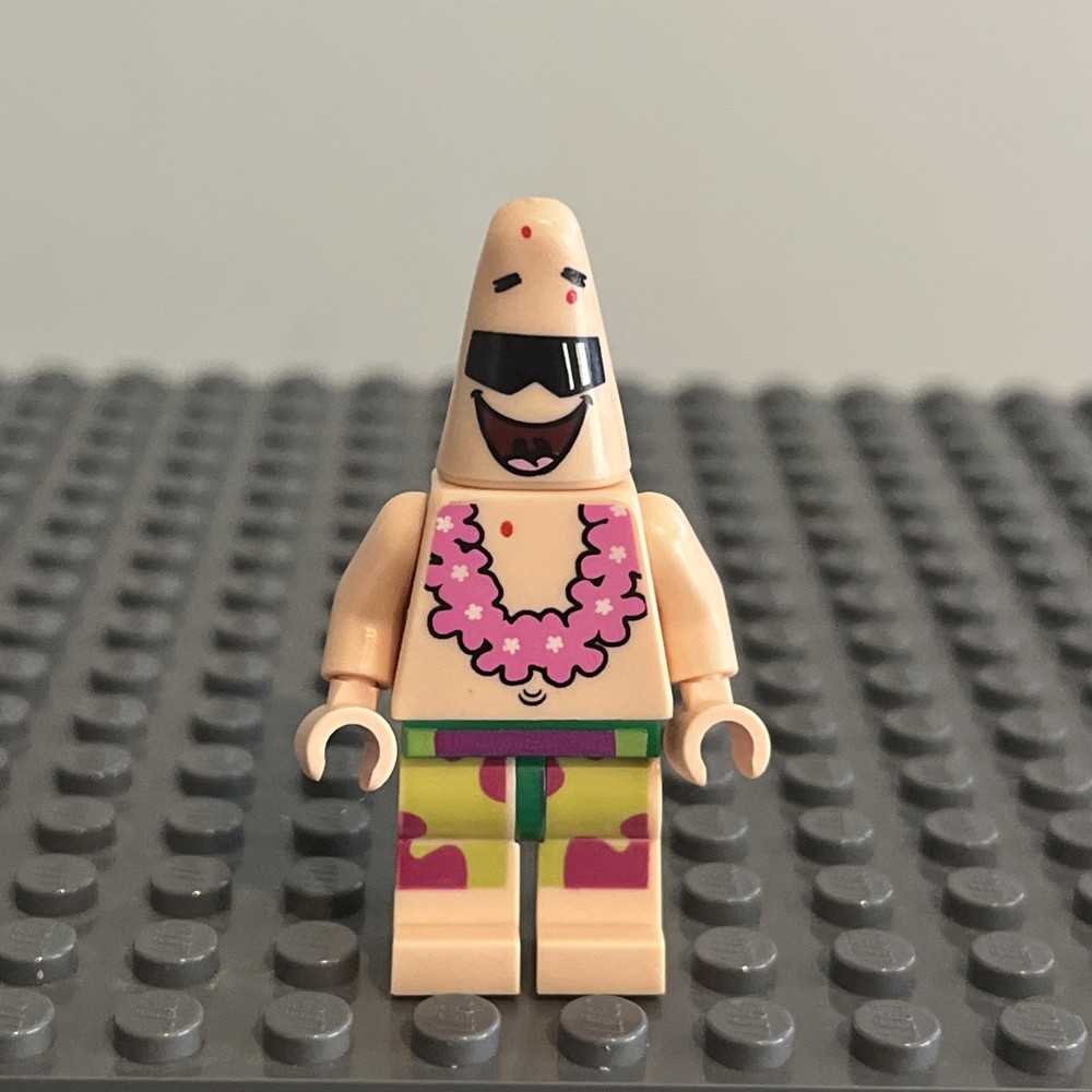 Lego SpongeBob Patrick Minifigure with Pink Lei bob037 1B