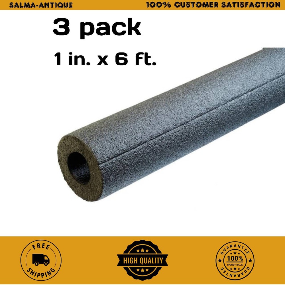 Everbilt 1 in. x 6 ft. Foam Semi-Slit Pipe Insulation , 3 Pack.