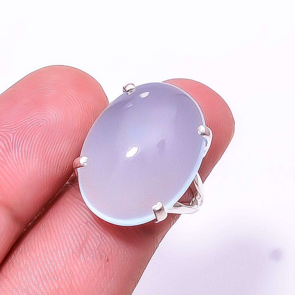 Milky Opal 925 Sterling Silver Ring S.6 R_9390_193_14