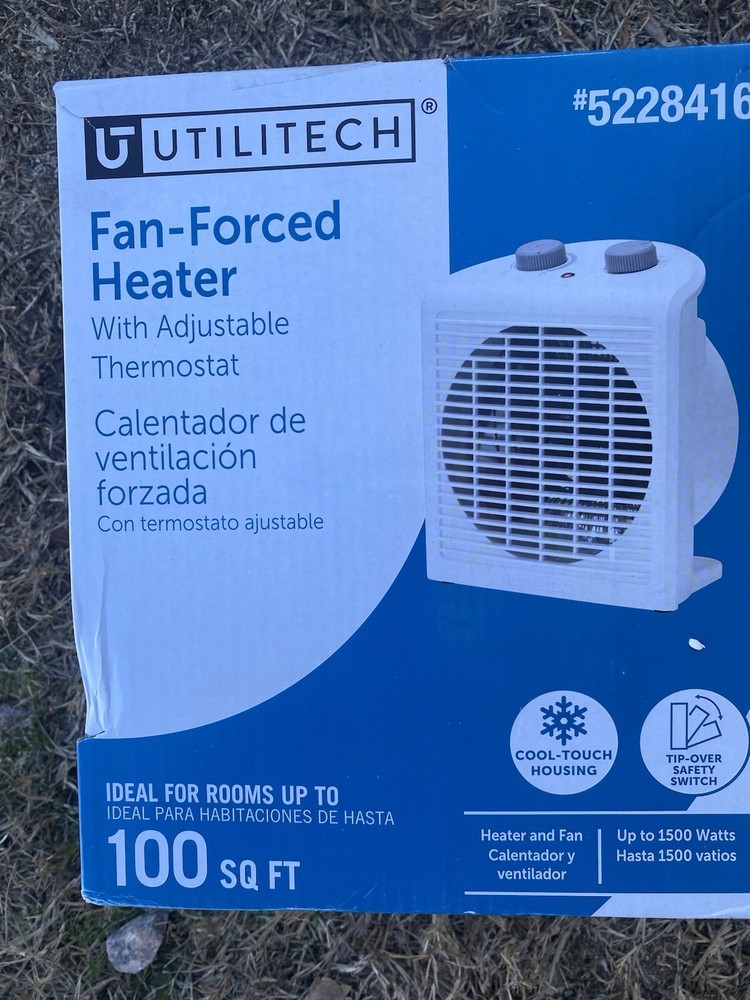 Utilitech Up to 1500-Watt Utility Fan Compact Personal Indoor Space Heater