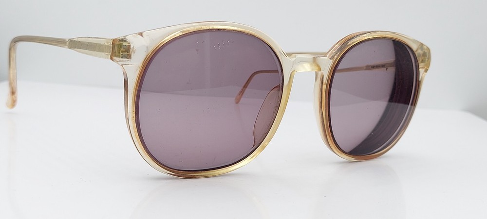 Vintage Halifax Brown Translucent Oval Horn-Rim Sunglasses Frames Hong Kong