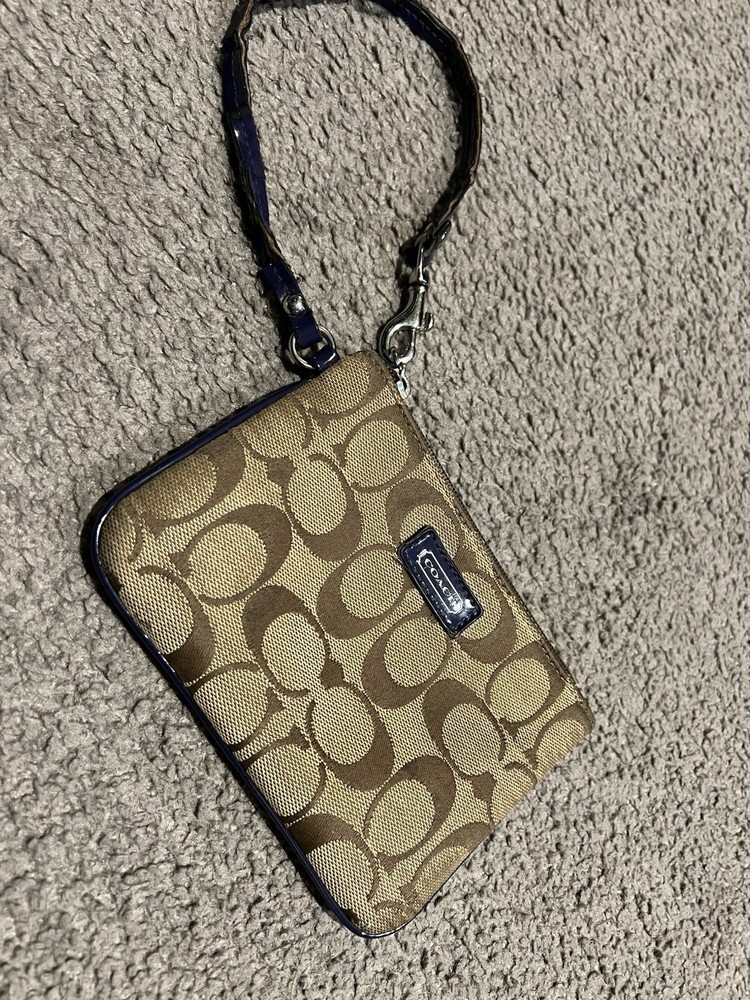 Tan/Brown AUTHENTIC Coach Wristlet
