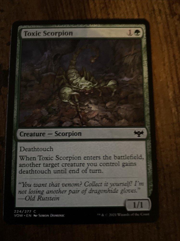 Toxic Scorpion Innistrad Crimson Vow MTG Booster Pack Card