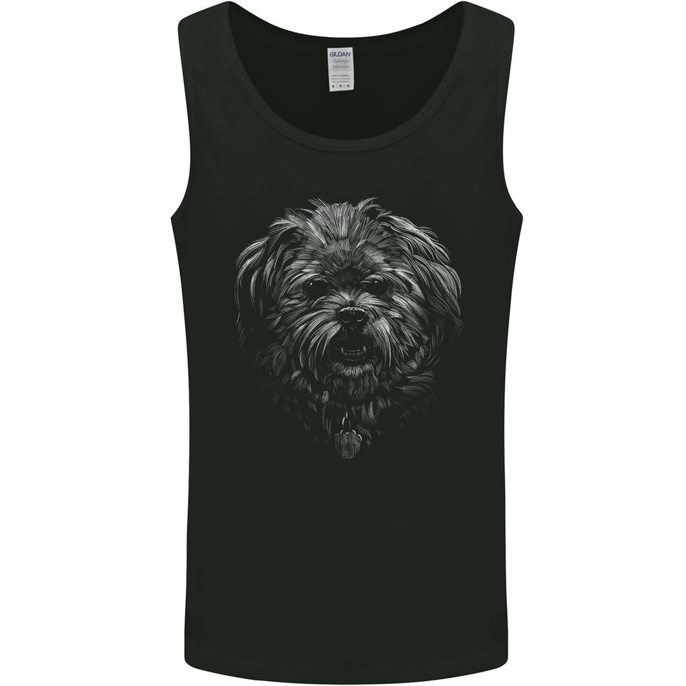 Realistic Shih Tzu Dog Mens Vest Tank Top