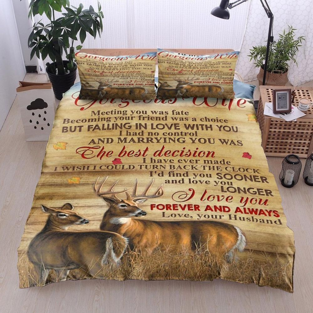 Personalized To Wife From Husband Meeting You Was Fate Quilt Duvet Cover Set