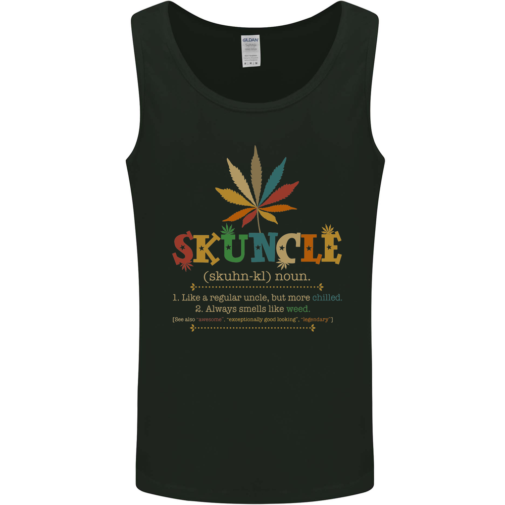 Skuncle Uncle That Smokes Weed Funny Mens Vest Tank Top