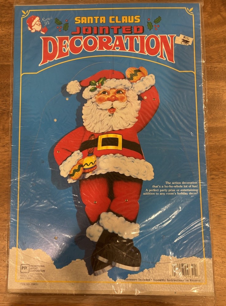 Vintage Santa Claus Jointed Decoration