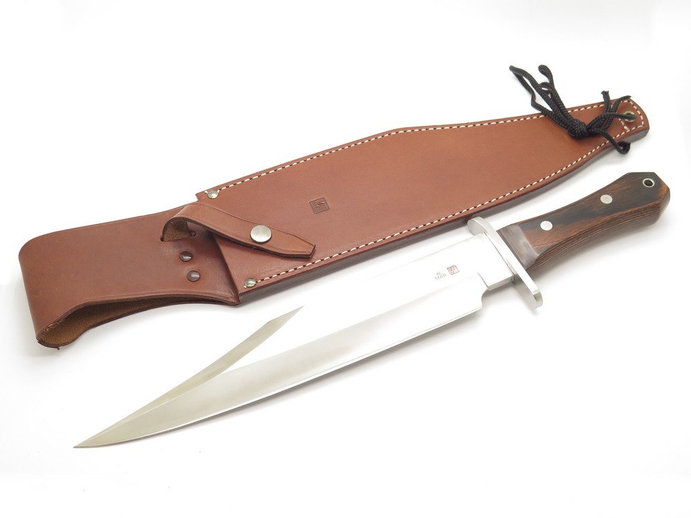 Vintage Al Mar 4009 Alaskan Bowie Seki Japan Coffin Handle Fixed Blade Knife