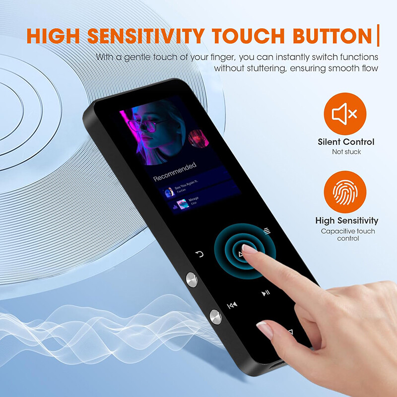 Wireless 5.0 Hi-Fi Audio Quality MP3 Music Video Player Voice Recorder Portable