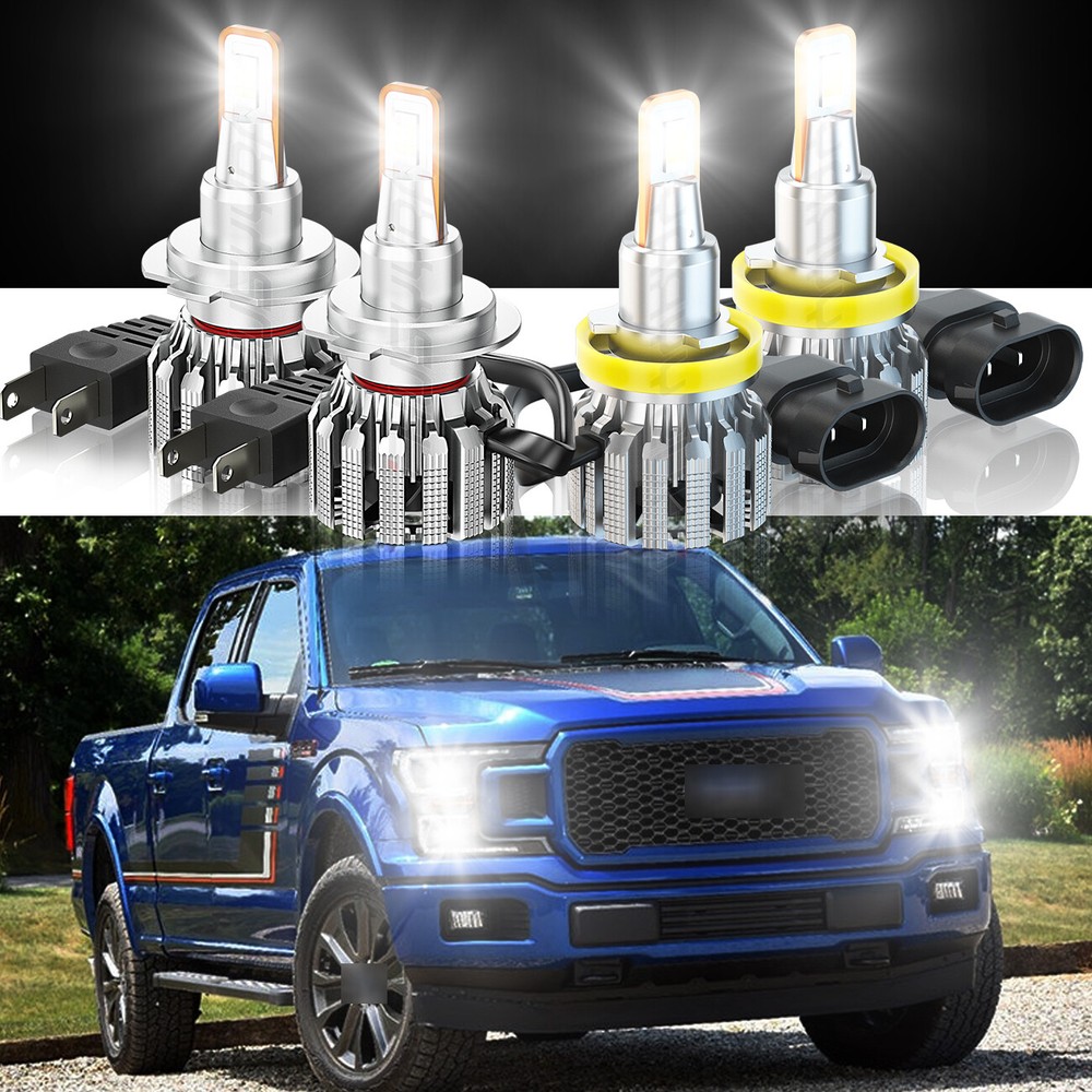 2015-2020 Ford F-150 LED Low Beam & Fog Light Combo 4pc Set
