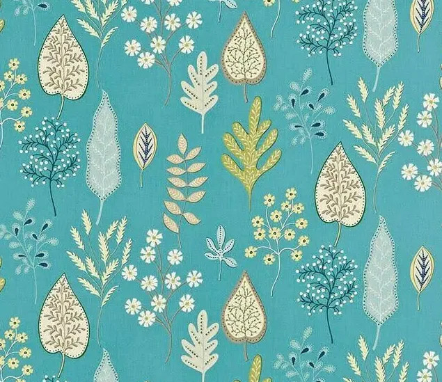 HARLEQUIN Zosa 3m Cotton Curtain Fabric in Ocean Neutral Lemon