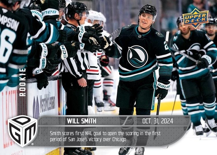 PRESALE - 24-25 Upper Deck Game Dated Moments #14 Will Smith RC/1199-image