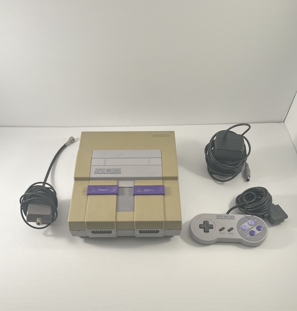 Super Nintendo SNES Console With 1 Controller - Untested - SNS 001 - Authentic