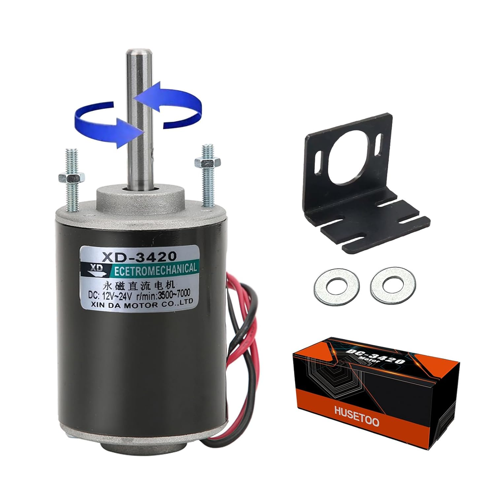 High Torque 12V/24V Permanent Magnet DC Motor for DIY Generator Projects