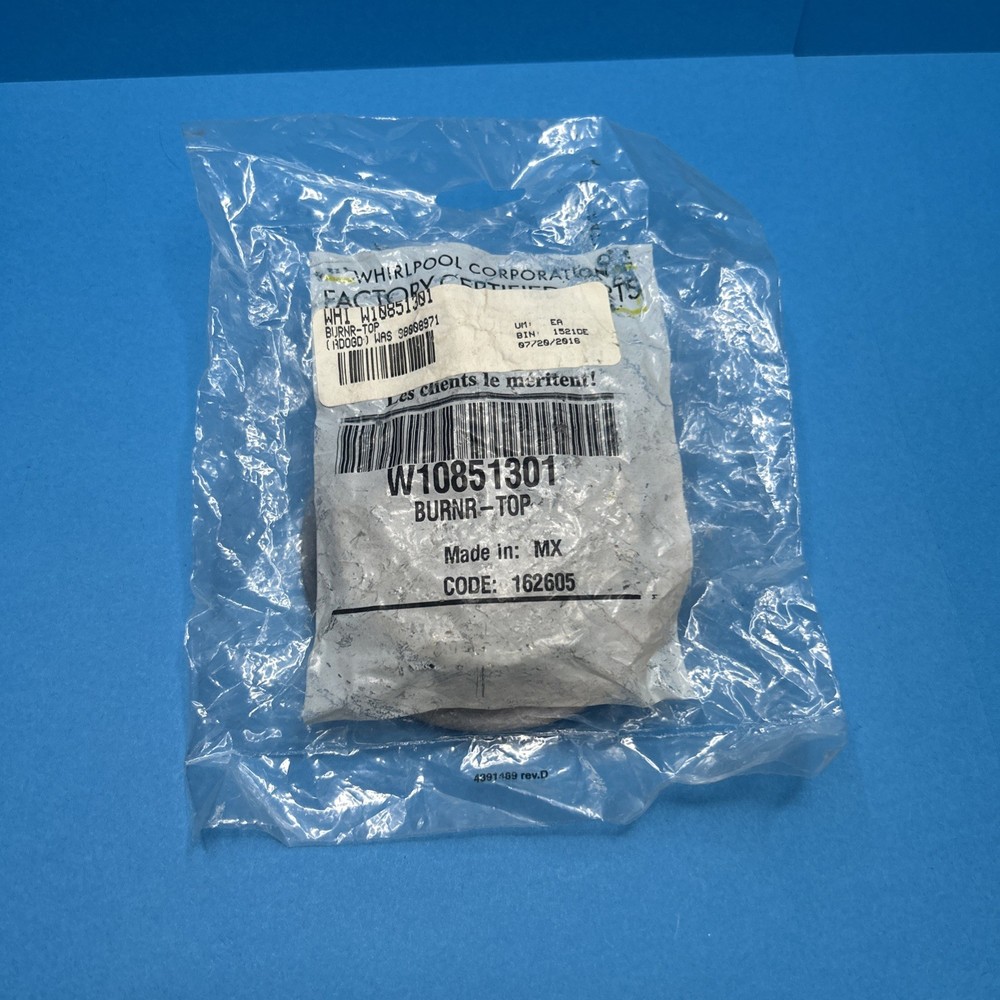 Whirlpool Range Burner Top Replacement Part W10851301