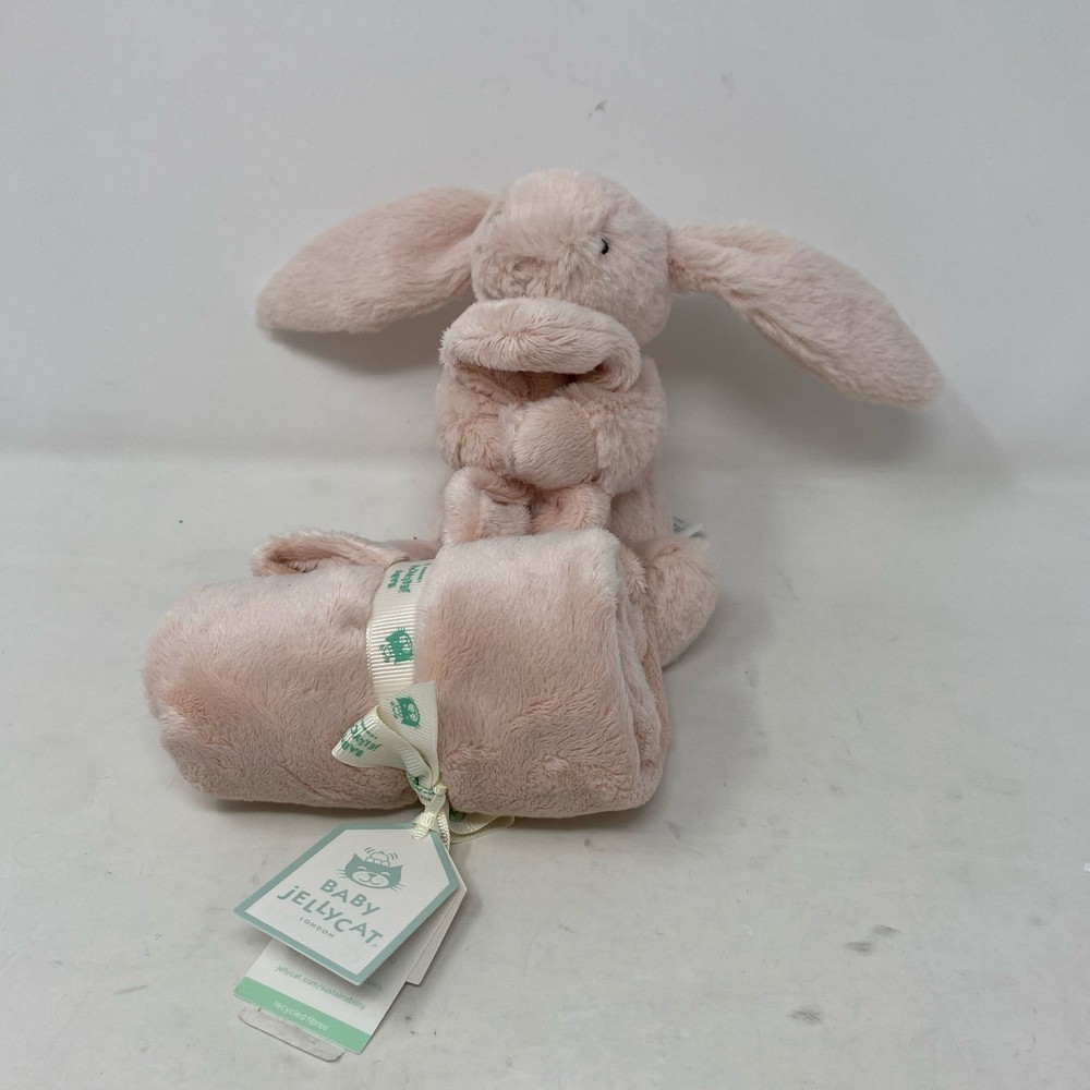 Jellycat Bashful Pink Bunny Soother Security Blanket 13.4in