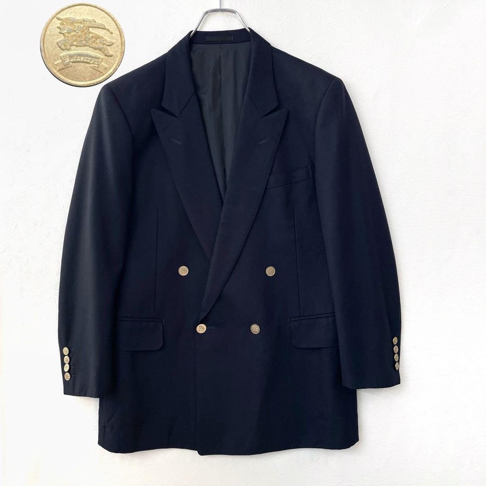 Burberry Prorsum Top-class line 9s 4-button double-breasted navy blazer AB6 F/S