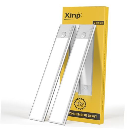 Under Cabinet LED Motion Sensor Light 2 Pack 7.8 Inch White Lighting