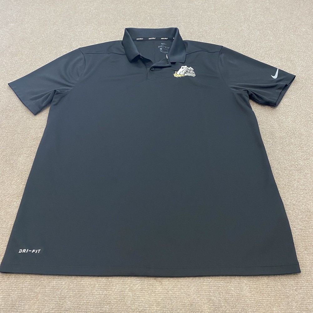 Georgia Bulldogs Nike Polo Shirt Mens Large Black  Short Sleeve College Logo