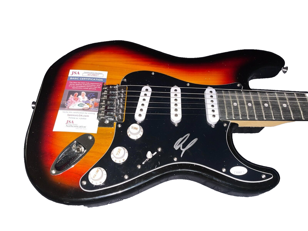 Disturbed Sound of Silence Signed Electric Guitar by David Draiman with JSA COA