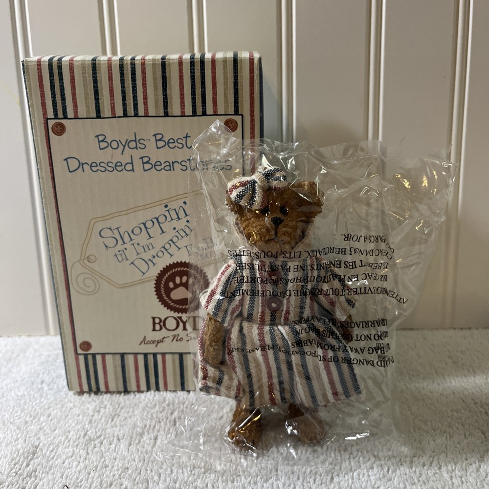 Boyds Bears Best Dressed Bearstones Shop Til Im Dropping 6 Inch Plush 2007 Edition