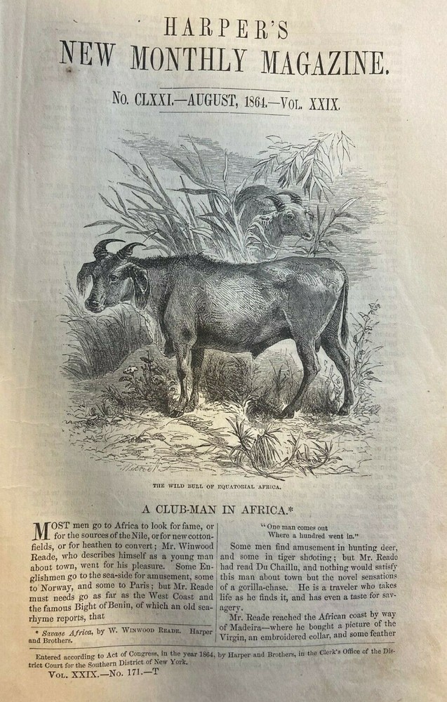 1864 W. Reade Winwood Explorations On The West Coast of Africa  illustrated